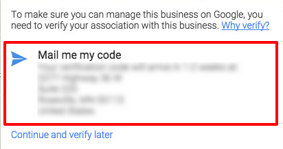 Google My Business Verify Via Code