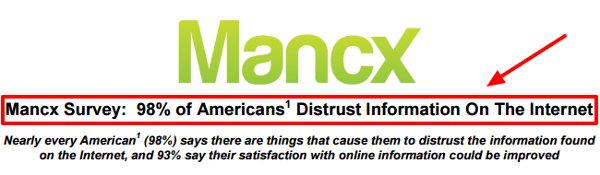 98% Of Users Distrust Online Content
