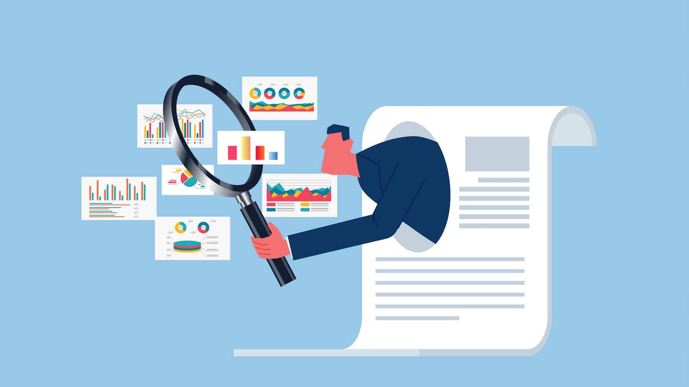 An illustration of a website audit process